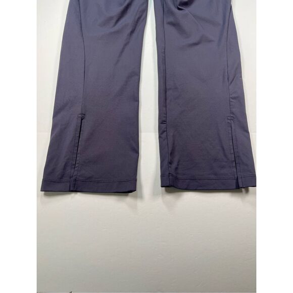 Patagonia Women size Small Cropped Yoga Pant Capri Gray Foldover Waist Slit Hem - Picture 10 of 11